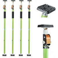 Baumarktplus TRUTZHOLM - Eénhandige Montagesteun 110-203 cm - 60 kg - Plafondsteun - Telescopische Steun - Bouwstempel - Verstelbaar - Set van 4