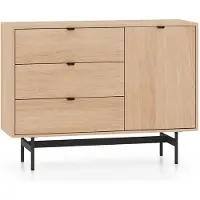 Selsey Heggers – Dressoir met 1 deur en 3 lades - Mavelie eiken - 115cm