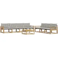 Syfax Buiten bankenset 8 pcs Wit en Lichtgrijs