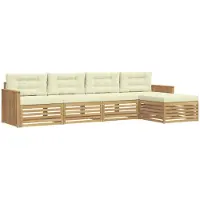 Syfax Buiten bankenset 5 pcs Wit en crèmekleurig