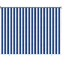 vidaXL Buitenrolgordijn, 90% UV-blokkering, blauw-wit gestreept, 140 x 230 cm, HDPE