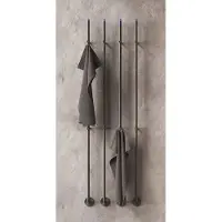 Instamat Jay Elektrische Handdoekwarmer 175cm Gun Metal - RVS - Verwarming, Radiatoren, Verticale Radiatoren