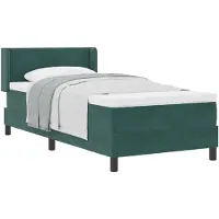 vidaXL Boxspring bed met hoofdeinde Donkergroen 200 x 90 cm Fluweel