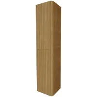 Royal plaza Terra Edge Hoge Kast - 40x35x170cm - ribbel - sandwood (licht eiken) FK514F-400-WO
