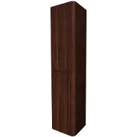 Royal plaza Terra Edge Hoge Kast - 40x35x170cm - ribbel - kastanje (walnoot) FK514F-400-Walnut