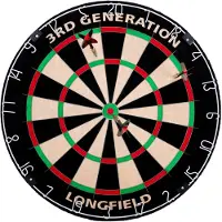 Longfield Dartbord 3rd Generation – Keniaans Sisal – Staple-Free – Ingelegde Bedrading – Anti-Reflectie Cijferring – Longfield