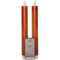 Anna's Collection LED Dinerkaars Koper D 2 H 23 Cm 2 Stuks