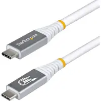 StarTech.com 1,5m USB4 Kabel, 80Gbps, USB-IF Gecertificeerde USB-C Kabel, 240W PD, 8K 120Hz/4K 240Hz, DP2.1, DP80, Thunderbolt 4 Compatibel, USB Type-C Kabel, Wit