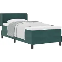 vidaXL Boxspringbed met hoofdeinde, donkergroen, 200 x 100 cm, fluweel