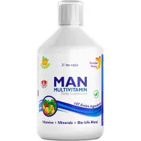 Swedish Nutra Vloeibare MAN Multivitamine 500 ml - Vegan- Glutenvrij- Lactosevrij-GMO-vrij