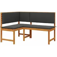 vidaXL Tuinstoel met kussen Bruin 140 x 100 x 91cm Massief acaciahout
