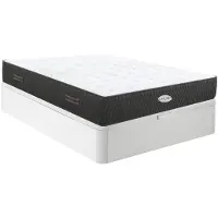 Vente-unique Set 160 x 200 cm bedbodem met opbergruimte wit + matras met pocketveren en Kapokvezel dikte 31 cm - SOREMA van NATUREA