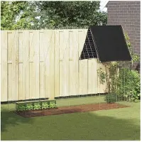 vidaXL Konijnenkooi Zilver 300 x 100 x 210 cm Gegevens staal