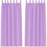 vidaXL Blackout Gordijnen met Ringen 2 st Paars 245 x 140 cm Polyester