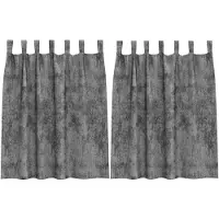 vidaXL Velvet Gordijnen 2 st Grijs 140 x 140 cm Fluweel