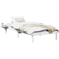 vidaXL Bedframe Wit 90 x 200 cm Massief grenenhout
