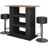 Vicco Repose Bartafel set – 110 x 65 cm met 2 barkrukken Eik goud/antraciet