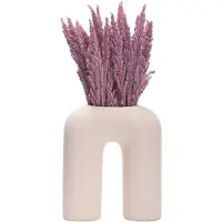 QUVIO Vaas - U vorm - Keramisch - Beige