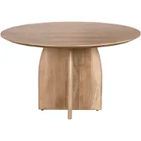 Lewis & Loft Eettafel Lupe - Rond ⌀130 - FSC-gecertificeerd mangohout - Naturel