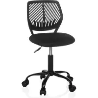 Hjh OFFICE Kinderbureaustoel / kinderstoel KID QB stof zwart
