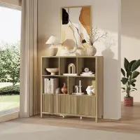 En.casa Dressoir Lukkodso eikenkleurig middellicht 103x80x28 cm []