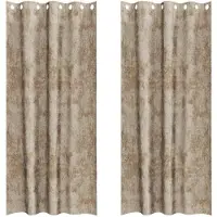 vidaXL Velvet Gordijnen 2 st champagne 225 x 140 cm Fluweel