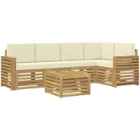Syfax Buiten bankenset 6 pcs Wit en crèmekleurig 59 x 59 x 37 cm