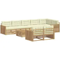 Syfax Buiten bankenset 9 pcs Wit en crèmekleurig 79 x 79 x 37 cm