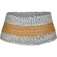 House of Seasons Kerstboomrok - H26 x Ø58 cm - Zeegras - Blauw