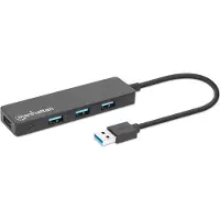 Manhattan 164900 USB 3.2 Gen 1 hub met 4 poorten, USB-A connector / 4x USB-A poorten