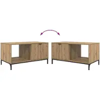vidaXL Salontafel Artisan Eiken 90 x 49 x 46 cm Bewerkt hout