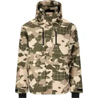 Slope Sportjas 'Kenai' beige / donkergroen