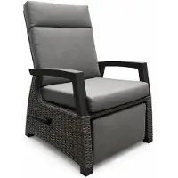 Qopps Relaxfauteuil Darwin - Verstelbaar - Wicker - Antraciet -