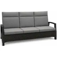 Qopps Loungebank Darwin - 3-zits - Wicker - Antraciet -
