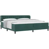 vidaXL Boxspringbed met matras, donkergroen, 200 x 200 cm, fluweel