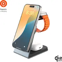 FIXED Inductielader met Qi2.2, 25W, geschikt voor MagSafe, 33,5W, vaste MagPowerstation Alu 3, inclusief USB-C kabel, zilver