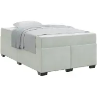 vidaXL Bedframe met matras Lichtgrijs 120 x 190 cm Stof