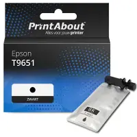 PrintAbout Huismerk Epson T9651 Inktcartridge Zwart