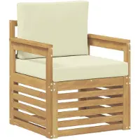 vidaXL 2 Stuk Buiten bank set Polyester Wit en Crème