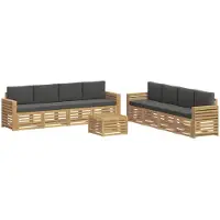 Syfax Sofa-Sets 9 pcs Wit en antracietkleurig 59 x 59 x 37 cm