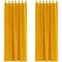 vidaXL Verduisterende gordijnen 2 st Mosterdgeel 140 x 245 cm fluweel