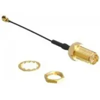 DeLOCK MHF I (v) - RP-SMA (v) kabel - Micro Coax (1,13 mm) - 50 Ohm / zwart - 0,05 meter
