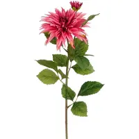 Mica Decorations Kunstbloem Dahlia Artistic - H74 cm - roze - kunststof - stelen kunstbloemen - boeket - bloemetjes