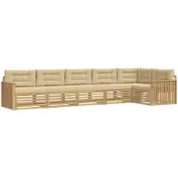 Syfax Buiten bankenset 6 pcs Wit en Beige 406 x 168,5 x 73 cm