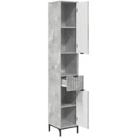 vidaXL Badkamerkast, betonlook, grijs, 31,5 x 33 x 190 cm