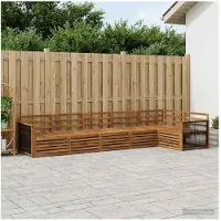 vidaXL Buiten bank set 6 st Naturel Massief Acacia Hout