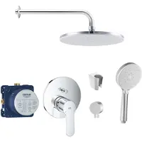 SANITINO - Doucheset met kraan en inbouwhuis Grohe, accessoires kielle, chroom SANI21GKK017