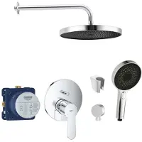 SANITINO - Doucheset met kraan en inbouwhuis Grohe, accessoires kielle, chroom SANI21GKK015