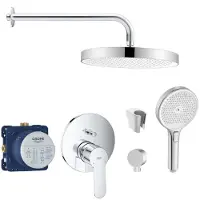 SANITINO - Doucheset met kraan en inbouwhuis Grohe, accessoires kielle, chroom SANI21GKK016