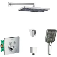 SANITINO - Doucheset met thermostaat en inbouwhuis Hansgrohe, kielle accessoires, chroom SANI21HKK018
